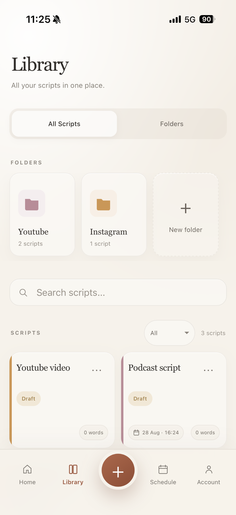 Kanso Library with folders and scripts